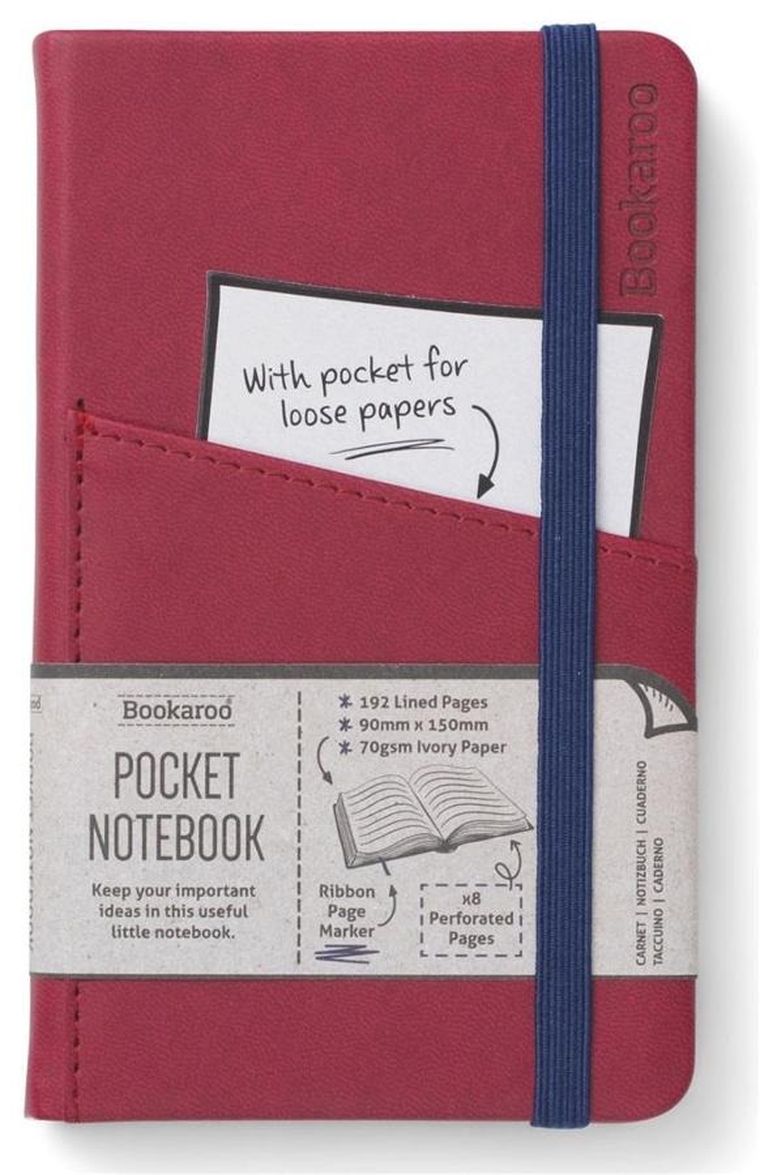 If, Bookaroo, Journal, notatnik A6, pocket, bordowy, 1 szt.