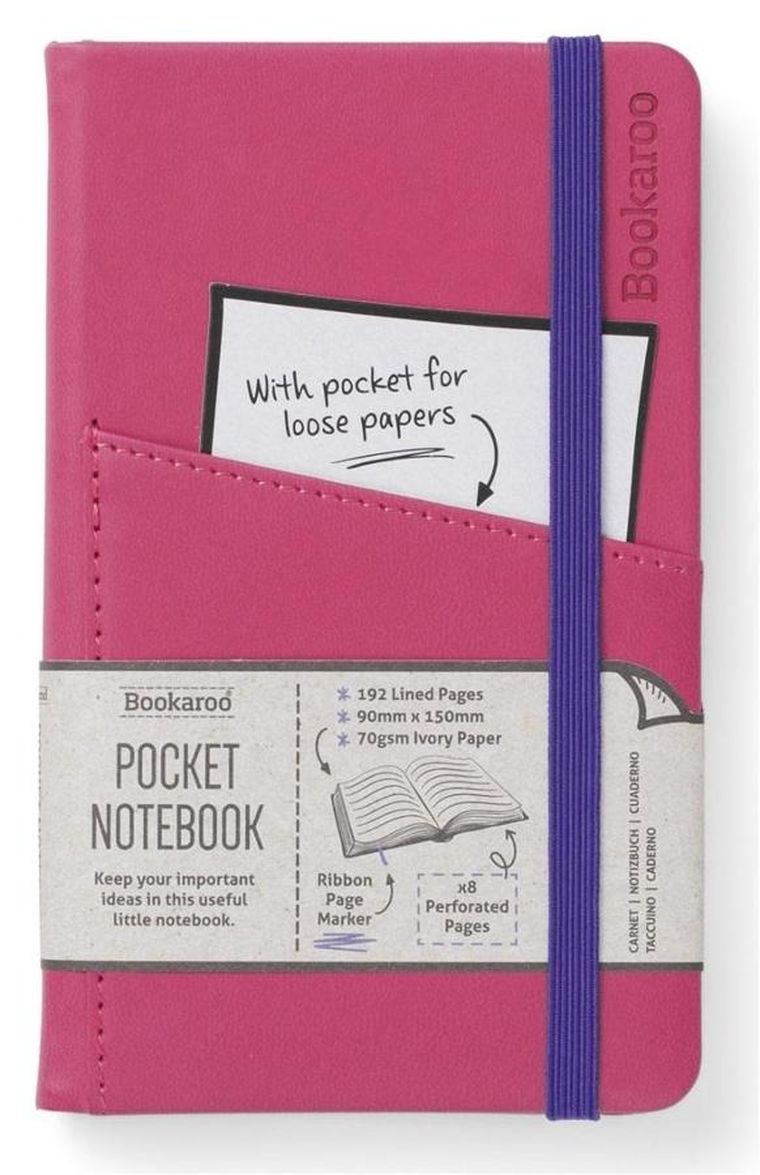 If, Bookaroo, Journal, notatnik A6, pocket, różowy, 1 szt.