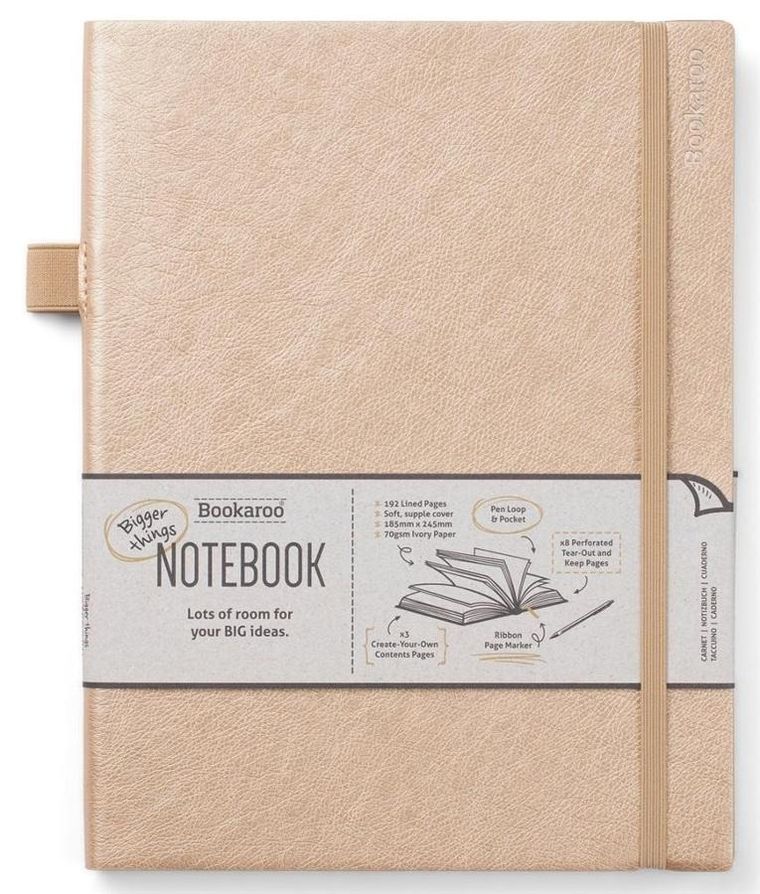 If, Bookaroo, Journal, notatnik duży, złoty, 1 szt.