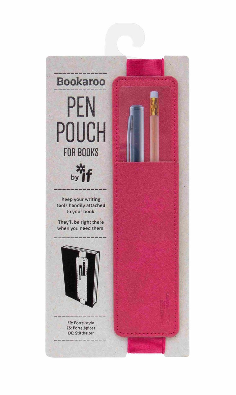 IF Bookaroo Pen Pouch, uchwyt na długopis, do książki, różowy