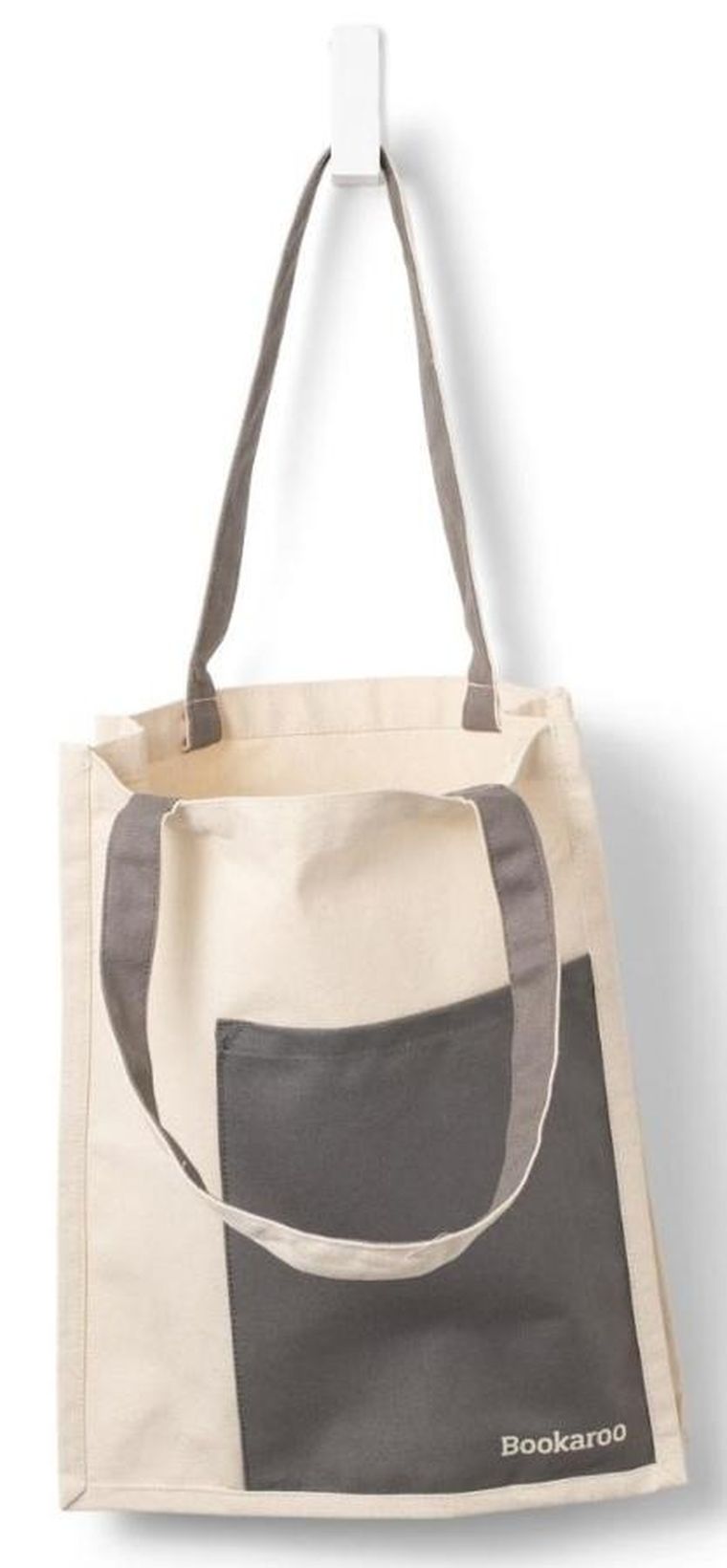 If, Bookaroo, torba bawełniana, Charcoal&Cream