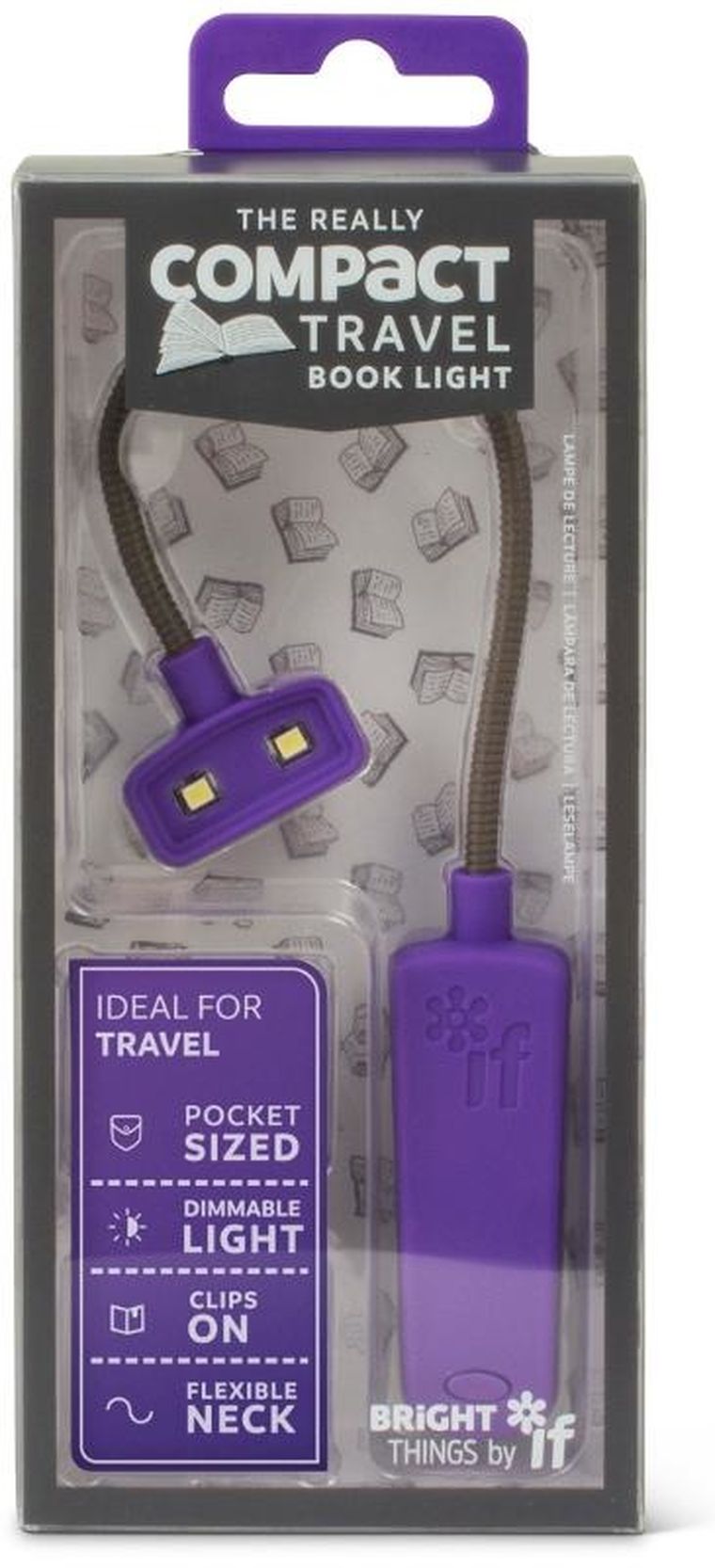 If, Compact Book Light, lampka do książki, fioletowa