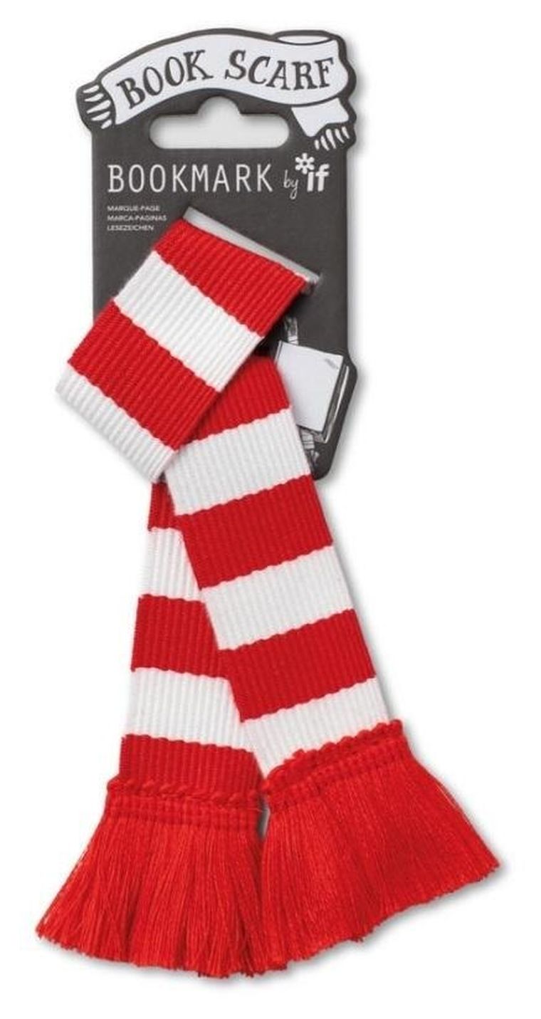 If, zakładka szalik, czerwony, biały