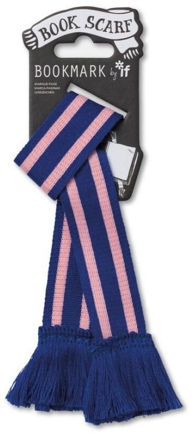 If, zakładka szalik, niebieski, różowy