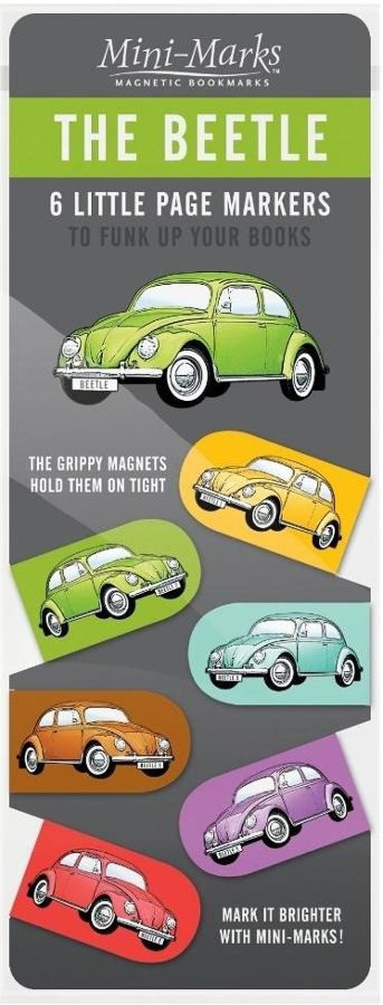 If, zakładki magnetyczne, auta, Beetle VW garbus, 6 szt.