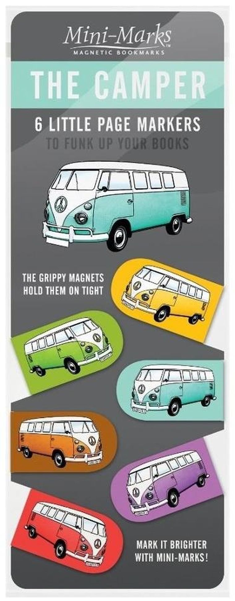 If, zakładki magnetyczne, auta, Camper VW T1, 6 szt.