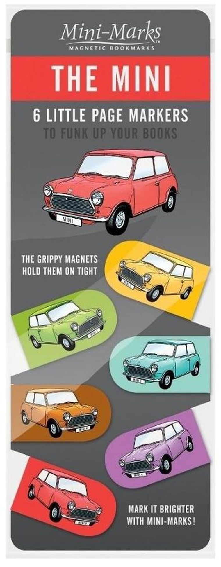 If, zakładki magnetyczne, auta, Mini Cooper, 6 szt.