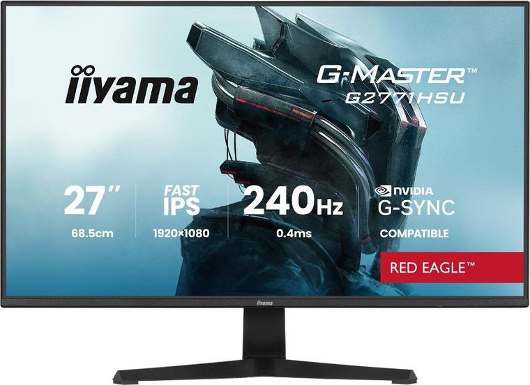Iiyama, monitor, 27", G2771HSU-B1 0.4ms,Fast IPS, 1xUSB 3.2, 1xUSB C, 240Hz, DP, 2xHDMI, Adaptive G-SYNC - 1920-1080