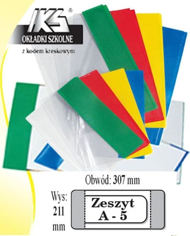 Iks, okładka szkolna A5, przeźroczysta