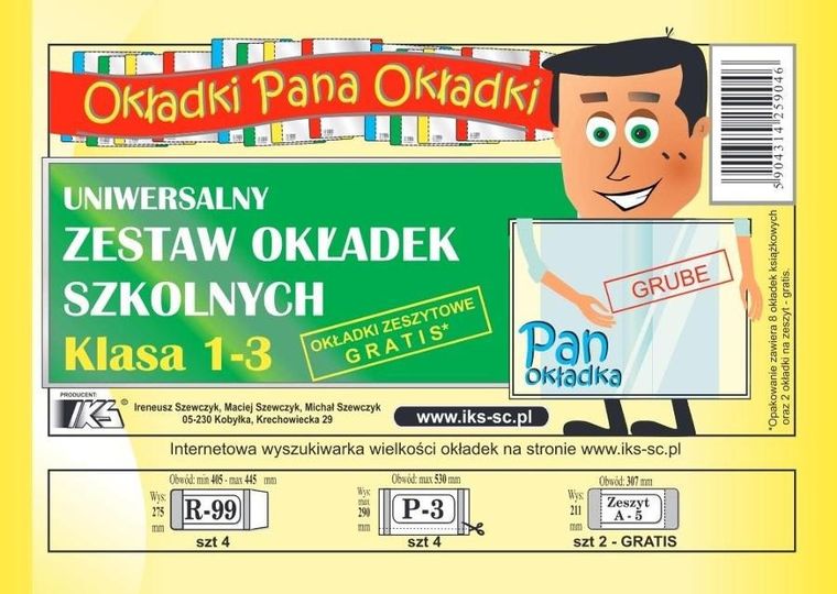 Iks, zestaw okładek dla klas 1-3