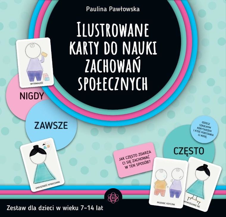 Ilustrowane karty do nauki zachowań społecznych. Zestaw dla dzieci w wieku 7–14 lat