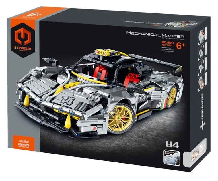 iM.Master, auto srebrne, klocki, model, 1:14, 1237 elementów