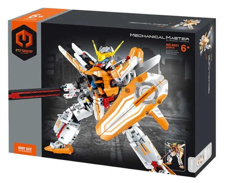 iM.Master, Mech wojownik żółty, klocki, 833 elementy