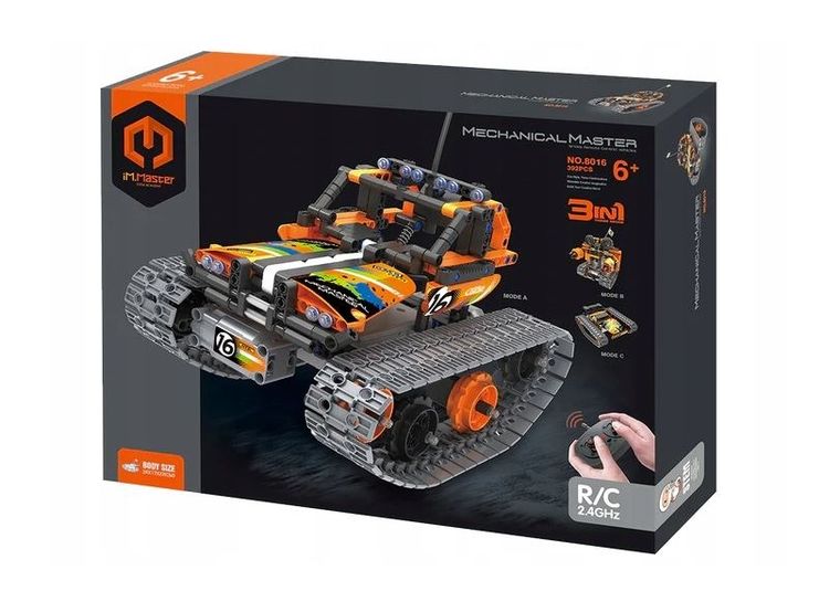 iM.Master, pojazd na gąsienicach 3w1 zdalnie sterowany, klocki, 392 elementy