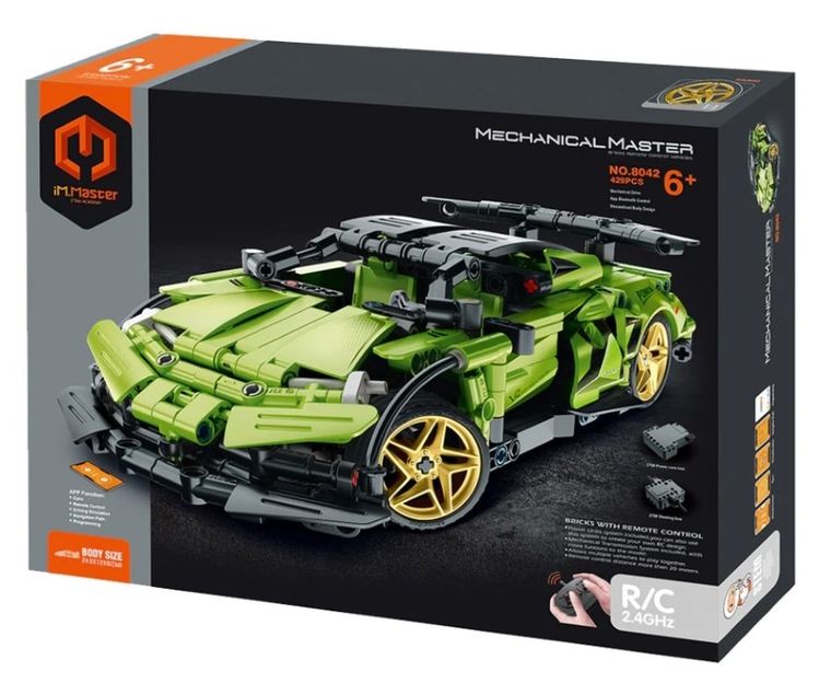 iM.Master, RC wyścigówka lime, klocki, 429 elementów