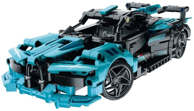 iM.Master, RC wyścigówka niebieska, klocki, 439 elementów