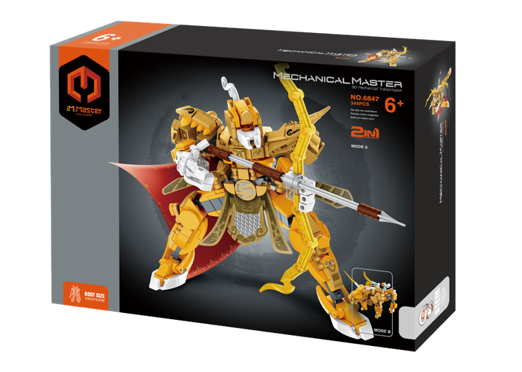 iM.Master, robot wojownik/byk 2w1, klocki, 344 elementy