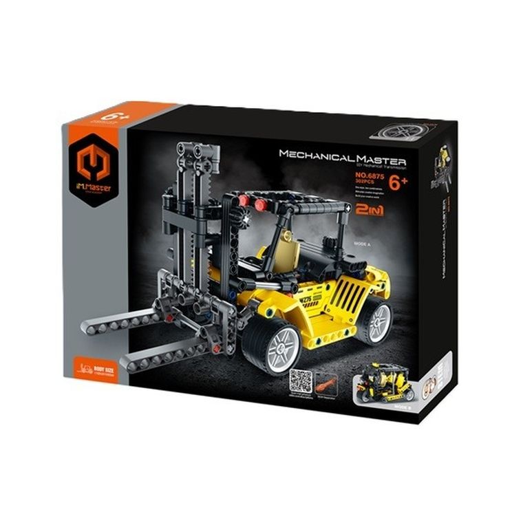 iM.Master, wózek widłowy/pojazd trójkołowy, pojazd budowlany 2w1, klocki konstrukcyjne, 6875 elementów