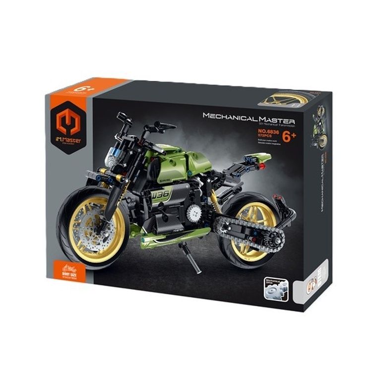 iM.Master, zielony motocykl, klocki konstrukcyjne, 572 elementy