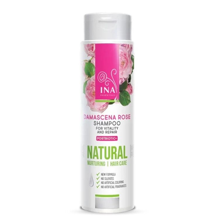 Ina Essentials, naturalny szampon różany do włosów suchych i zniszczonych, 200 ml