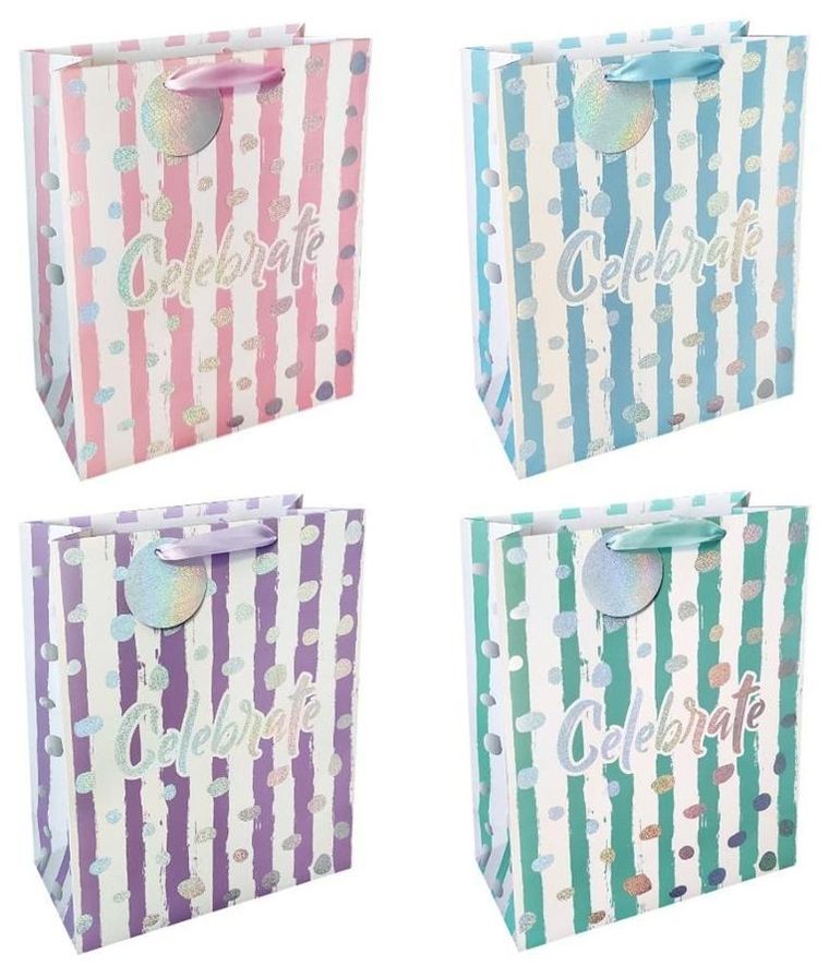 Incood, torebka prezentowa, celebrate, pastelowa, 26-32 cm