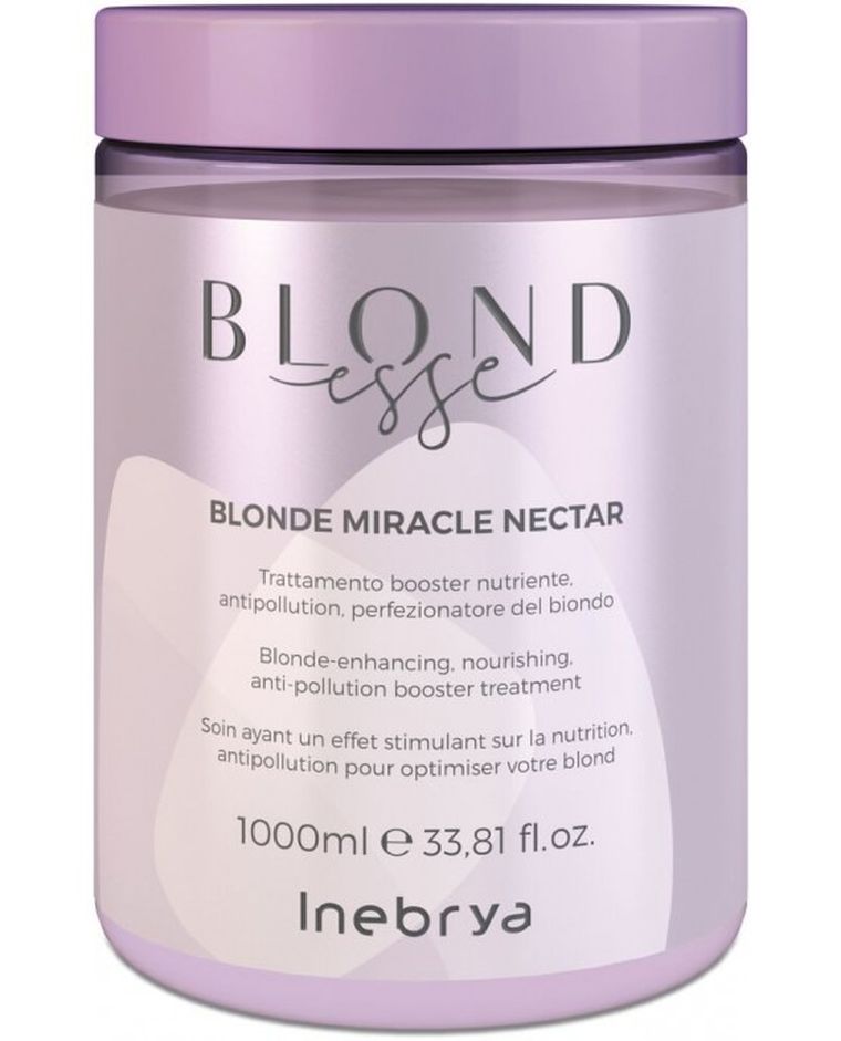 Inebrya, Blondesse Blonde Miracle Nectar, odżywcza kuracja do włosów blond, 1000 ml