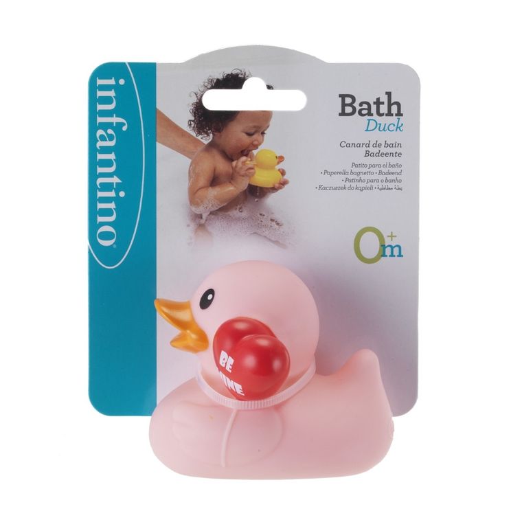Infantino, kaczka kąpielowa z serduszkiem, zabawka do kąpieli