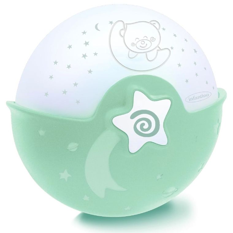 Infantino, projektor 2w1, zielony