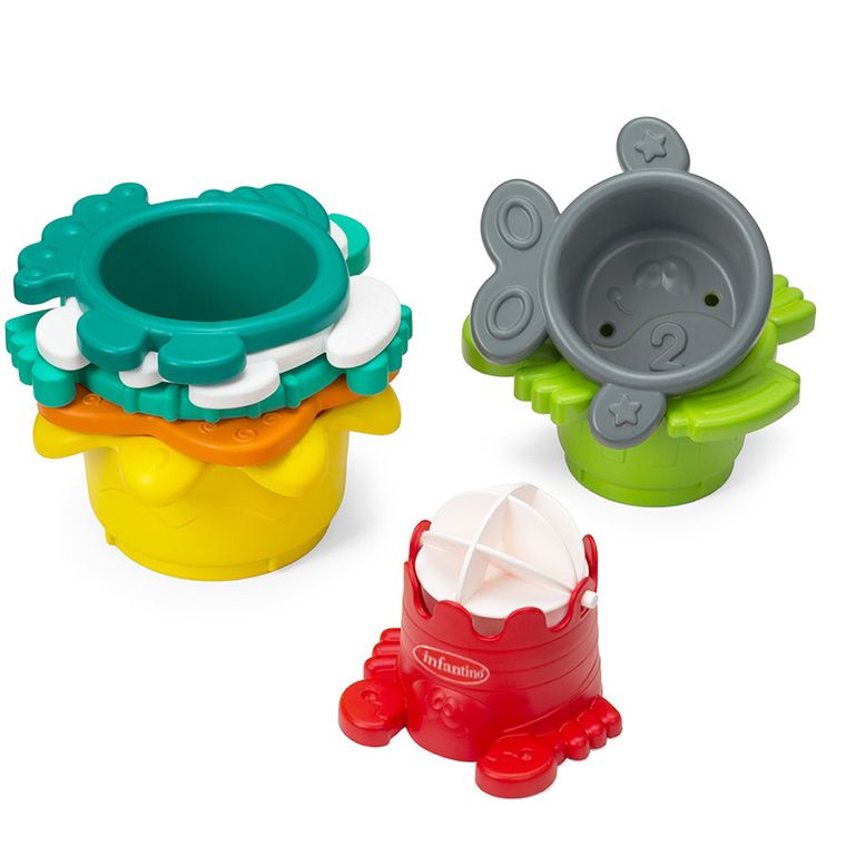 Infantino, zwierzątka, kąpielowe kubki, zabawka do kąpieli