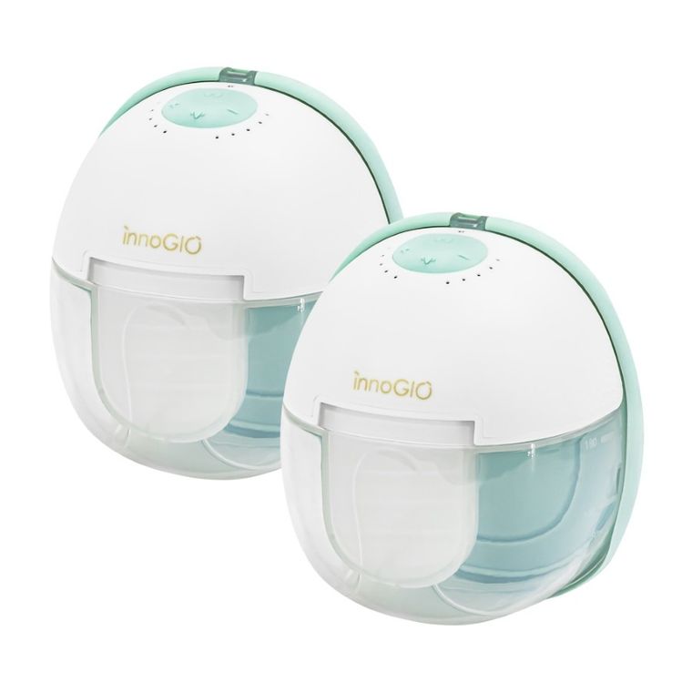 InnoGIO, GIOmum Line Premium Warm, podwójny, elektryczny laktator muszlowy z funkcją ciepłego kompresu