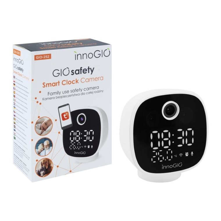 InnoGIO, GIOsafety, Smart Clock, kamera wi-fi