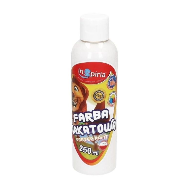 InSpiria, farba plakatowa, biała, 250 ml