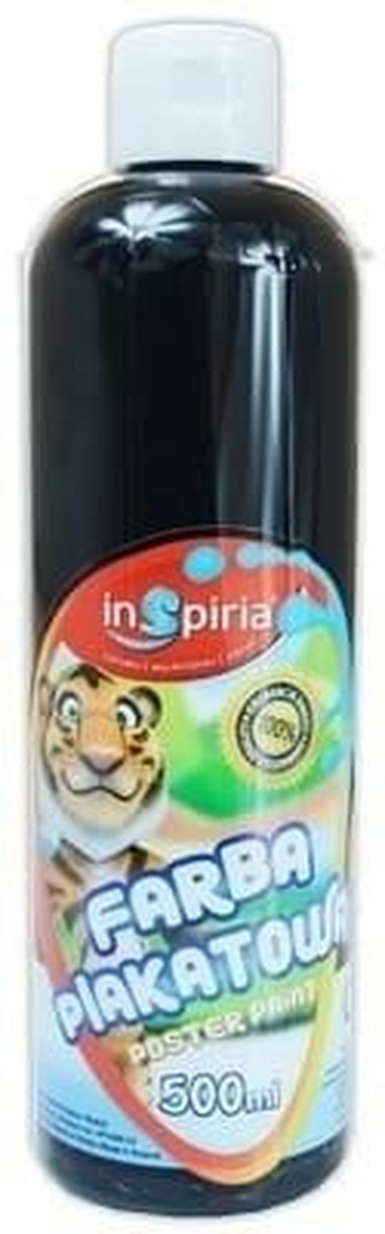 InSpiria, farba plakatowa, czarna, 500 ml