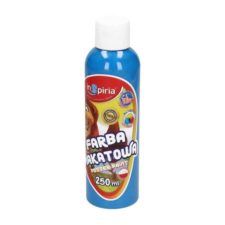 InSpiria, farba plakatowa, niebieska, 250 ml