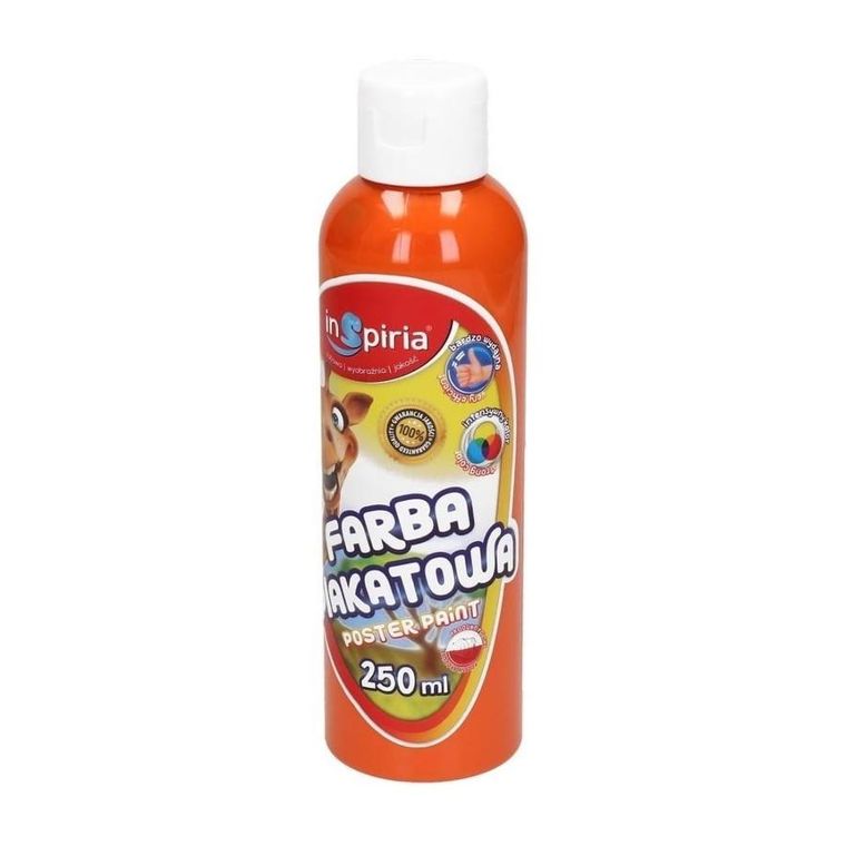 InSpiria, farba plakatowa, pomarańczowa, 250 ml