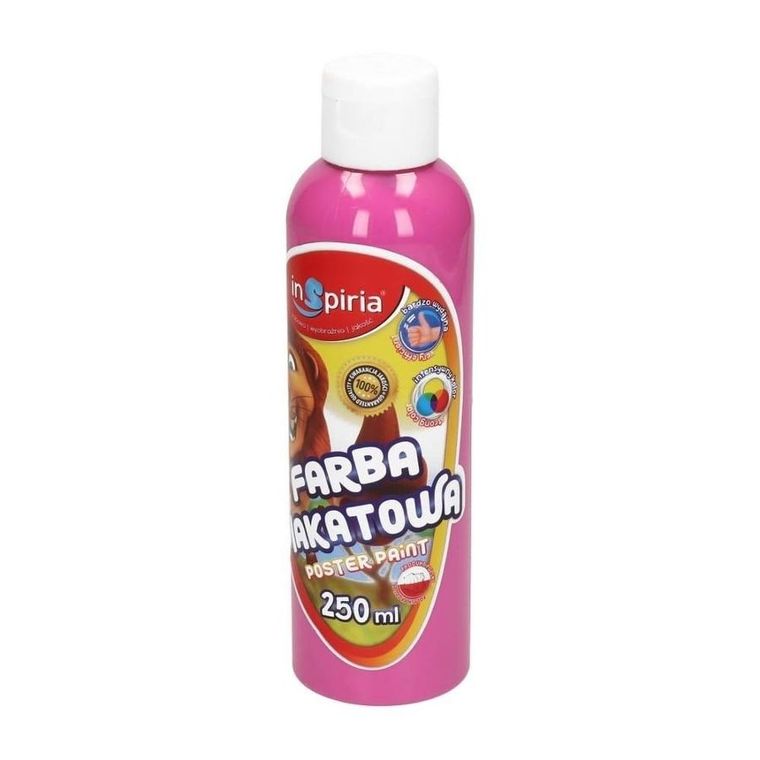 InSpiria, farba plakatowa, różowa, 250 ml
