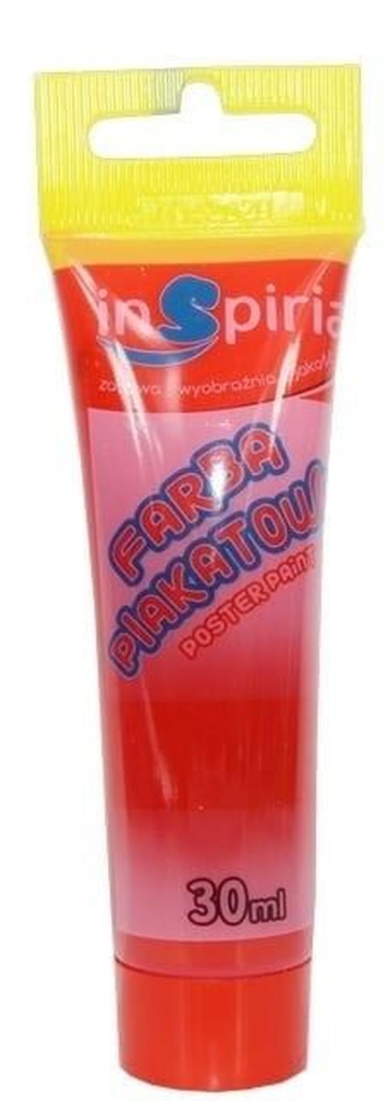 InSpiria, farba plakatowa w tubie, czerwona, 6-30 ml