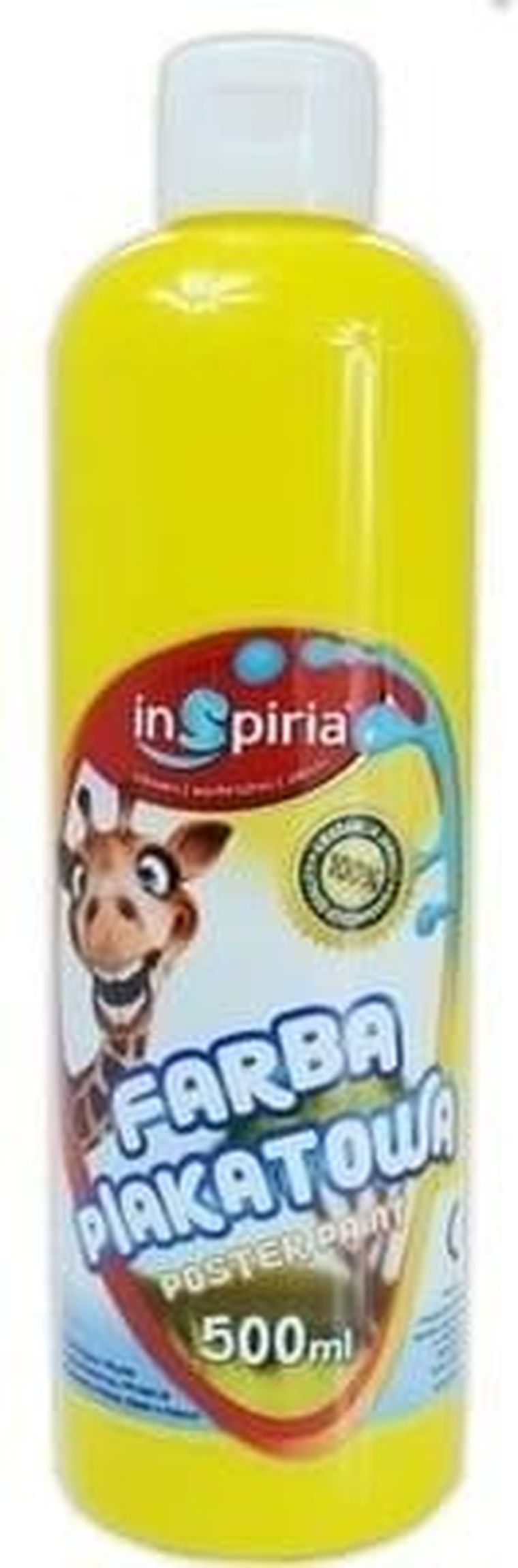 InSpiria, farba plakatowa, żółta, 500 ml