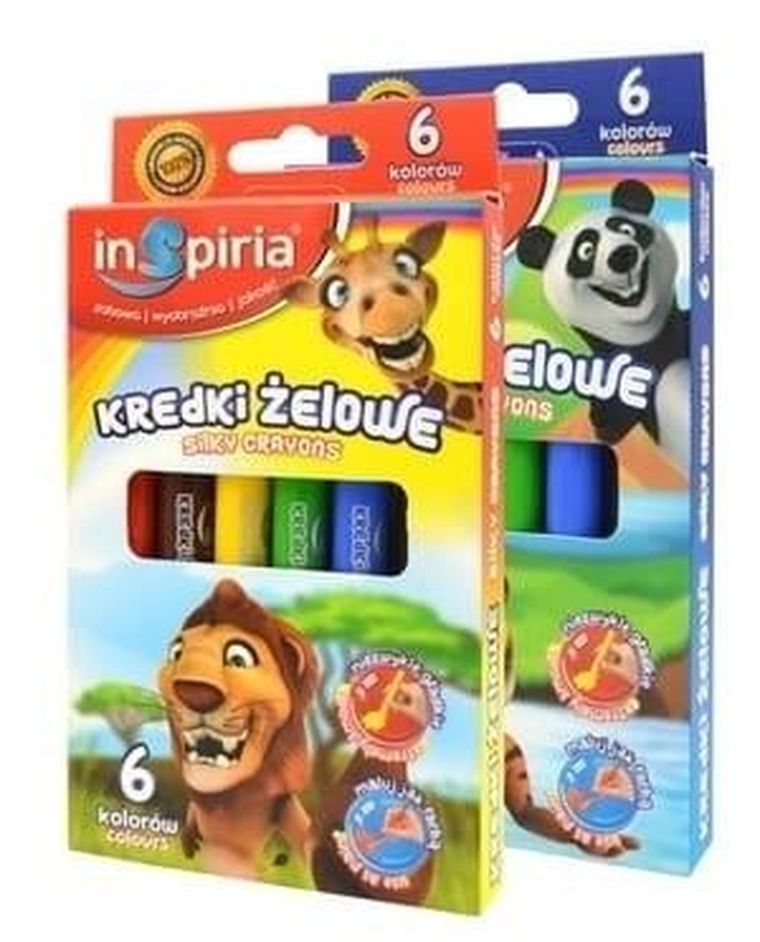 Inspiria, kredki żelowe, 6 kolorów