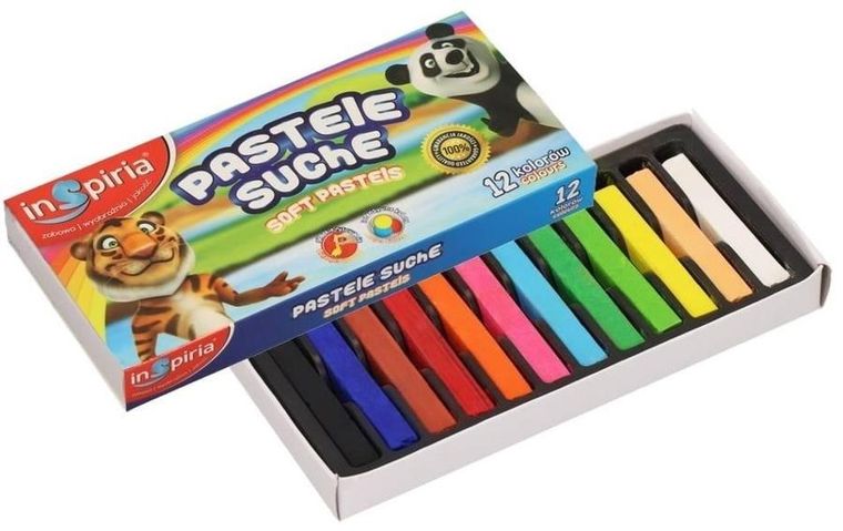 Inspiria, pastele suche, 12 kolorów