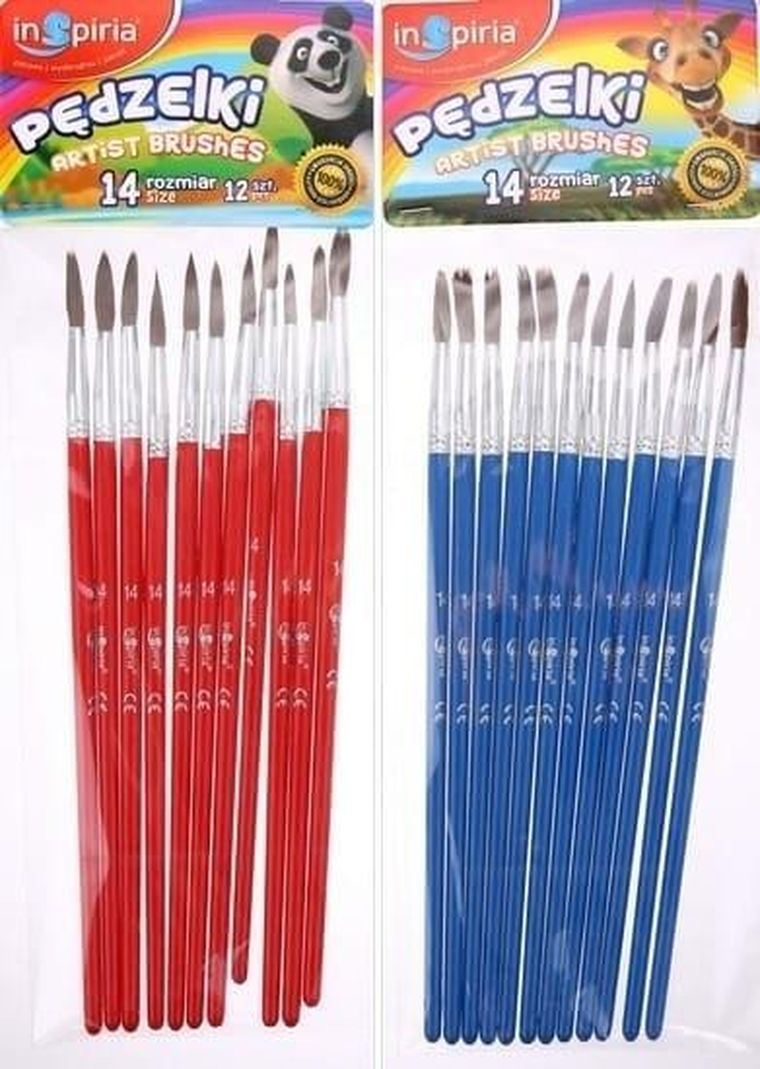 InSpiria, pędzelki, rozmiar 14, 12 szt.