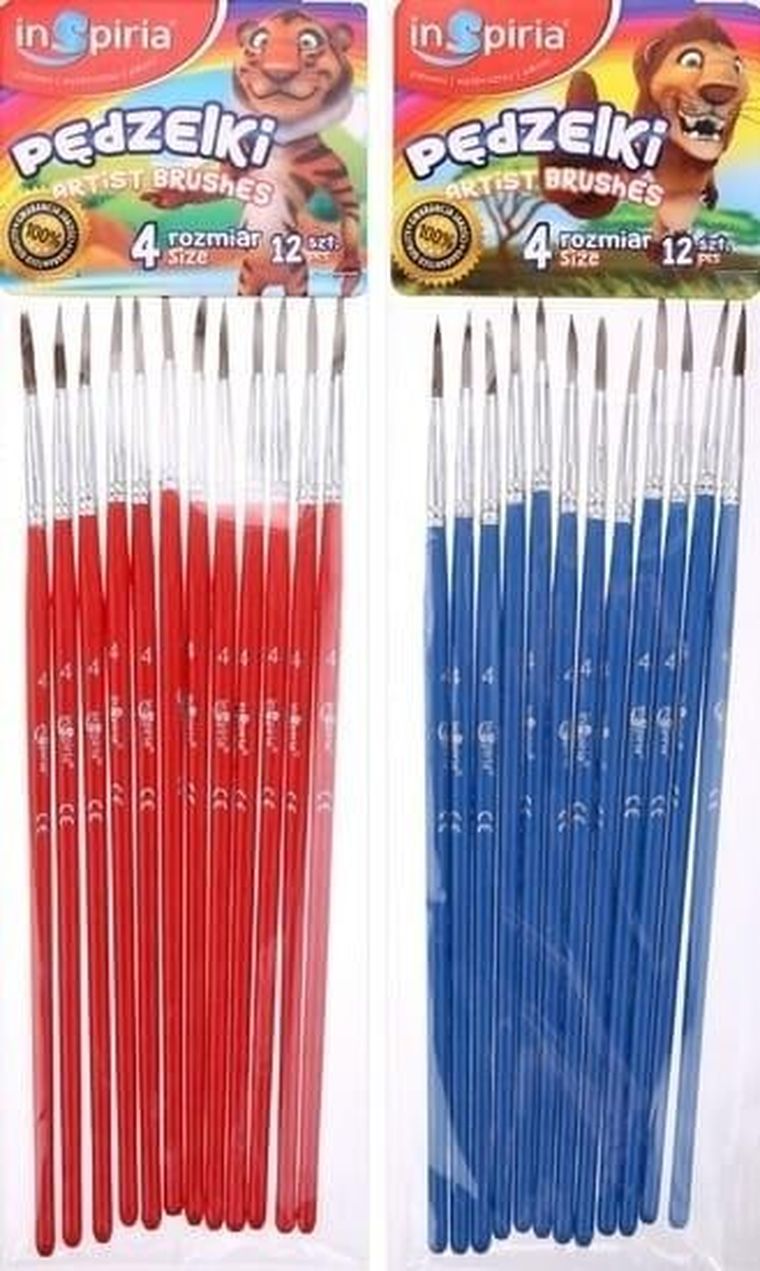 InSpiria, pędzelki, rozmiar 4, 12 szt.