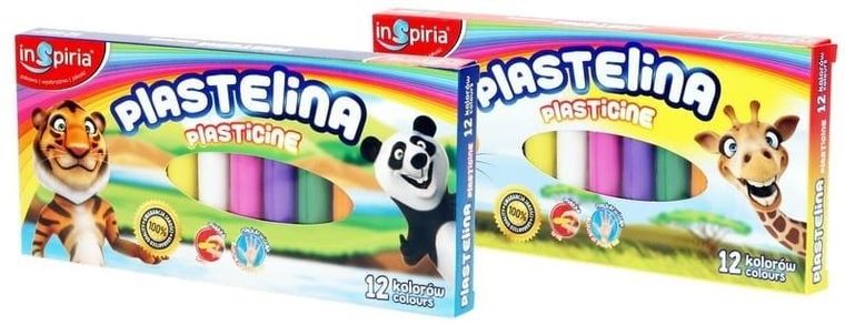 Inspiria, plastelina, 12 kolorów