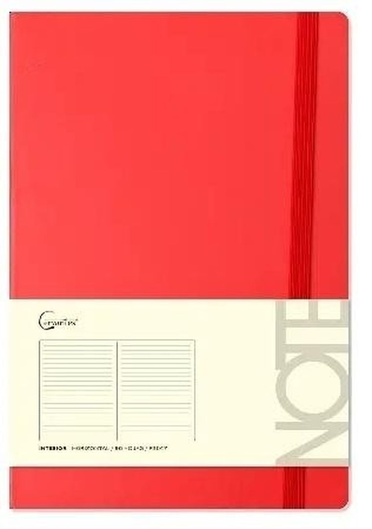 Instituto Cervantes, notatnik na gumkę, A5, 96 stron, czerwony, 1 szt.