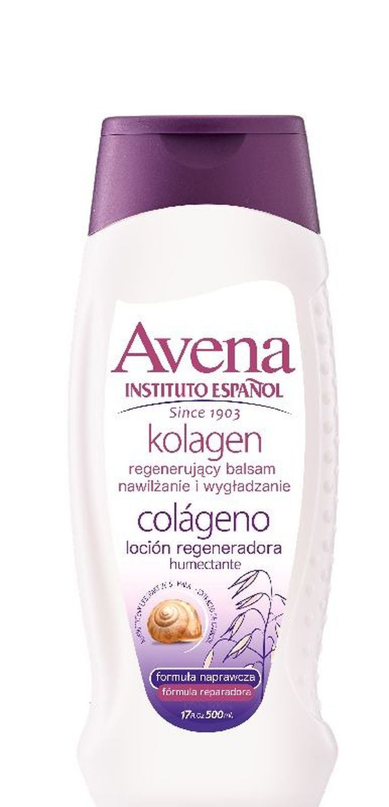 Instituto Espanol Avena, Kolagen, balsam do ciała z ekstraktem ze śluzu ślimaka, 500 ml