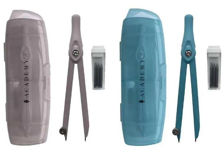 Interdruk, Academy, cyrkiel z rysikami w etui, 1 szt.