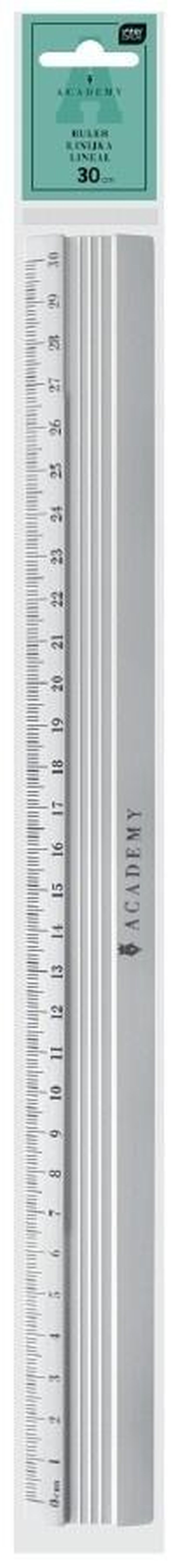 Interdruk, Academy, linijka aluminiowa, 30 cm