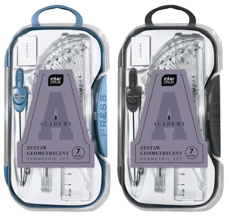 Interdruk, Academy, zestaw geometryczny, 7 elementów