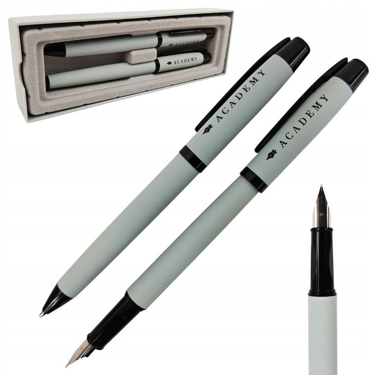 Interdruk, Academy, zestaw: pióro wieczne + długopis w etui, 1 szt.