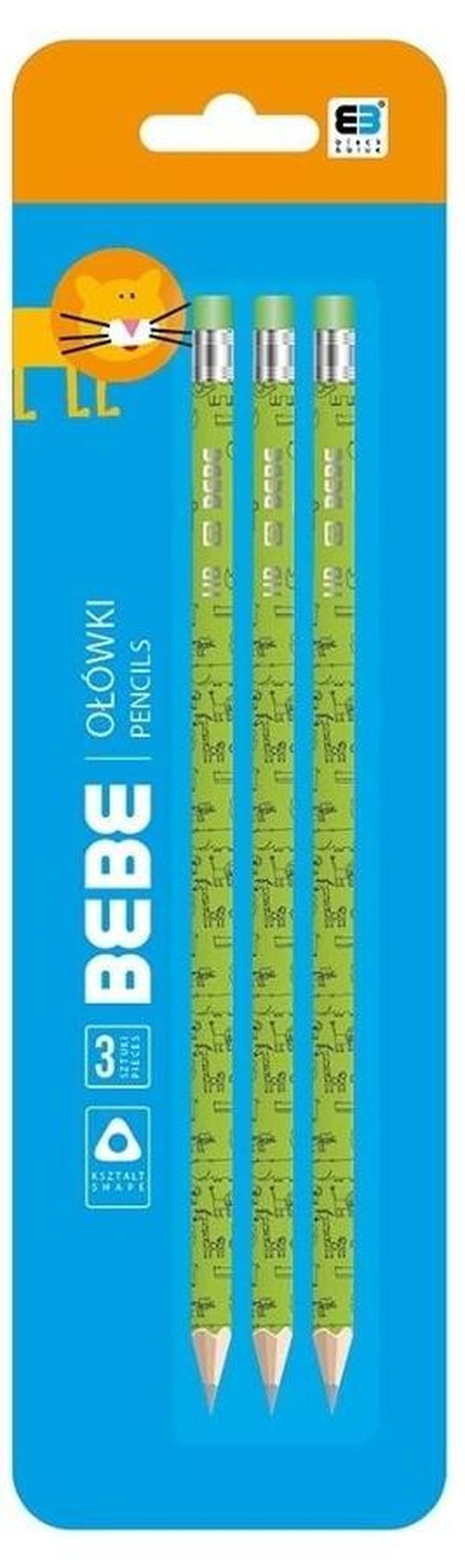 Interdruk, B&B Kids, ołówek, 3 szt.